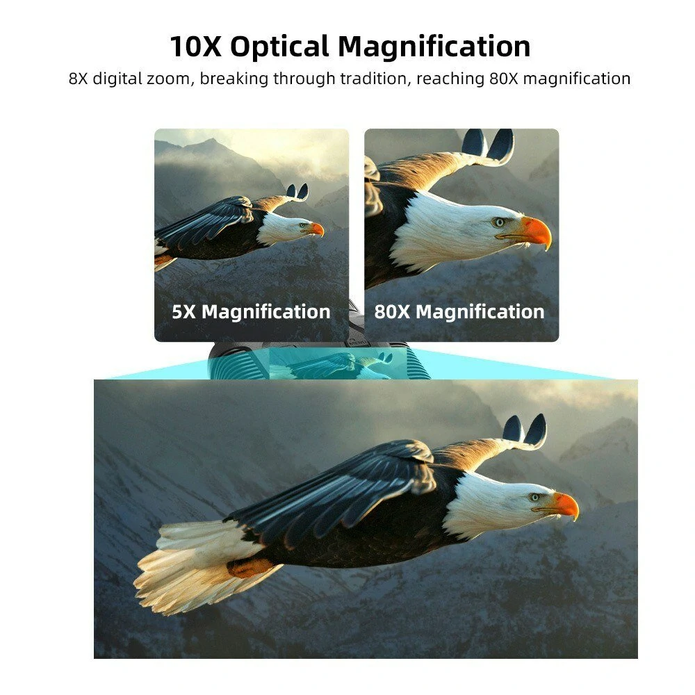(image for) NV3280 Full-Color Night Vision Binoculars Digital Infrared Telescope with 10X Optical Zoom Large Screen Waterproof Outdoors Telescopes for Hunting